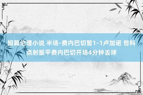 短篇伦理小说 半场-费内巴切暂1-1卢加诺 哲科点射扳平费内巴切开场4分钟丢球