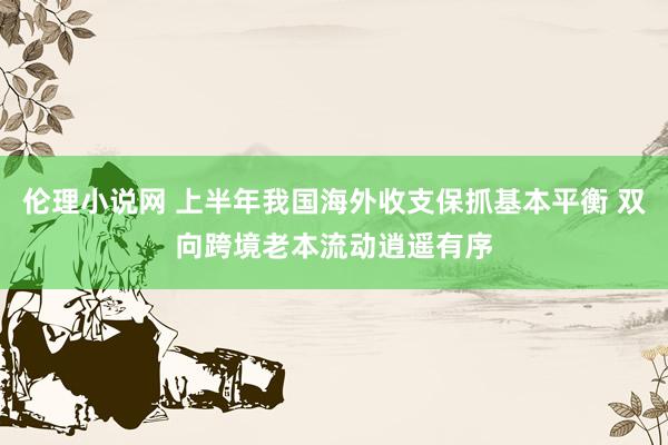 伦理小说网 上半年我国海外收支保抓基本平衡 双向跨境老本流动逍遥有序