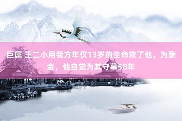 巨屌 王二小用我方年仅13岁的生命救了他，为酬金，他自觉为其守墓58年